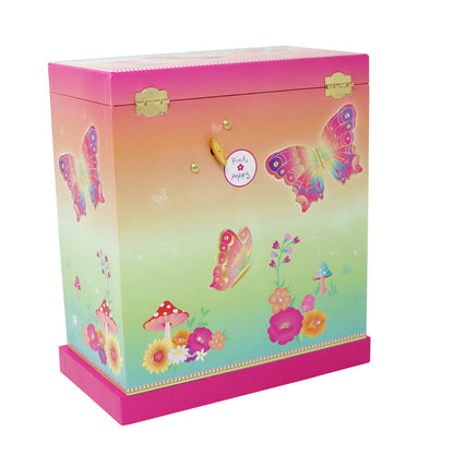 P/POP RAINBOW BUTTERFLY LRG MUSIC BOX