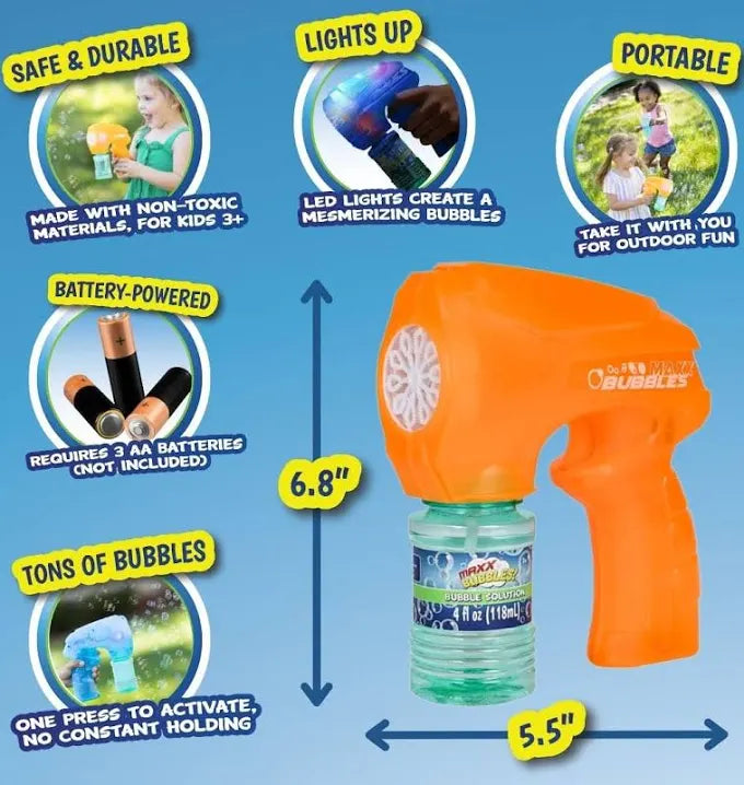 MAXX BUBBLES SUPER LIGHT UP BUBBLE BLAST