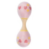 WOODEN MARACA DOUBLE ENDED RAINBOW