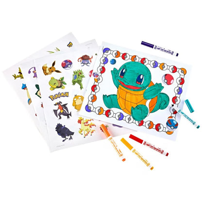CRAYOLA CLR/STKR ACT SET POKEMON