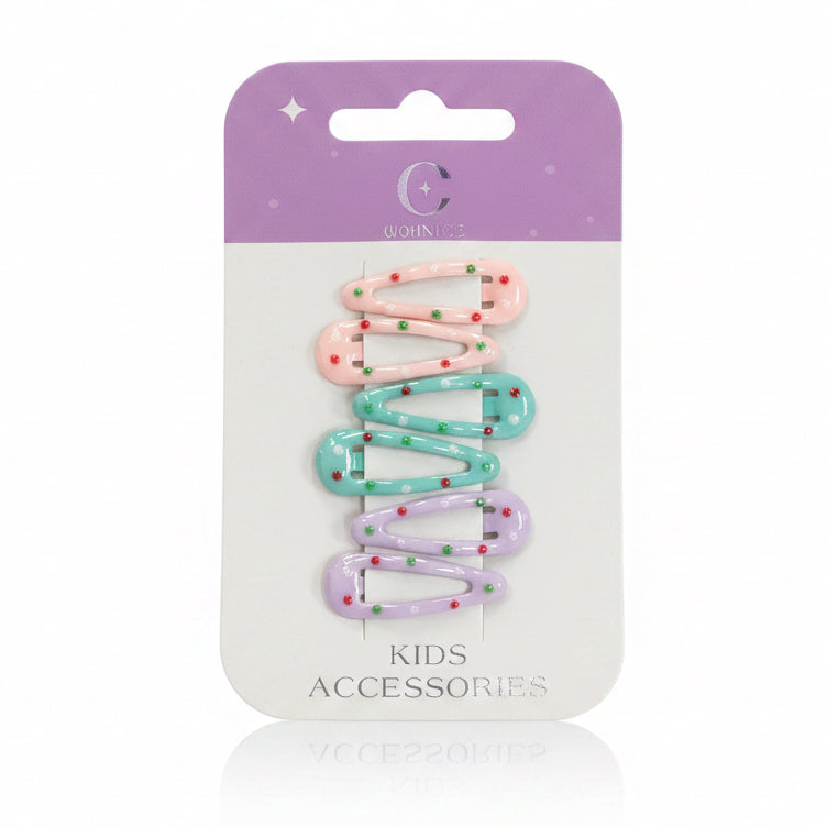 C/NICE HC08024 POLKADOT SNAP CLIPS 6PC