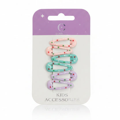 C/NICE HC08024 POLKADOT SNAP CLIPS 6PC
