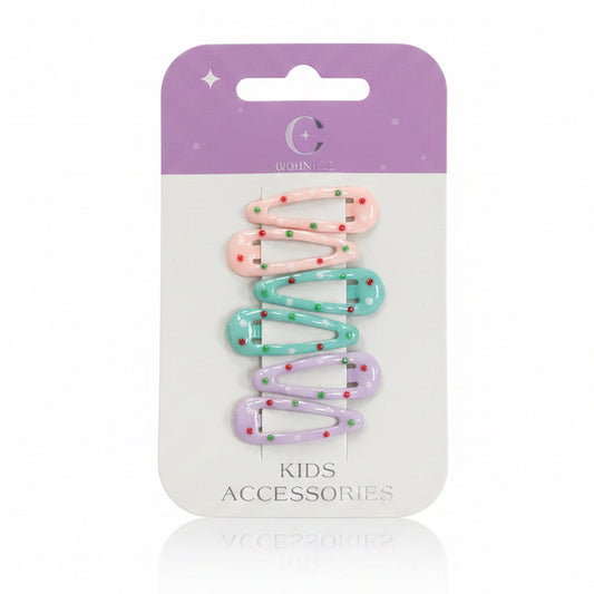C/NICE HC08024 POLKADOT SNAP CLIPS 6PC