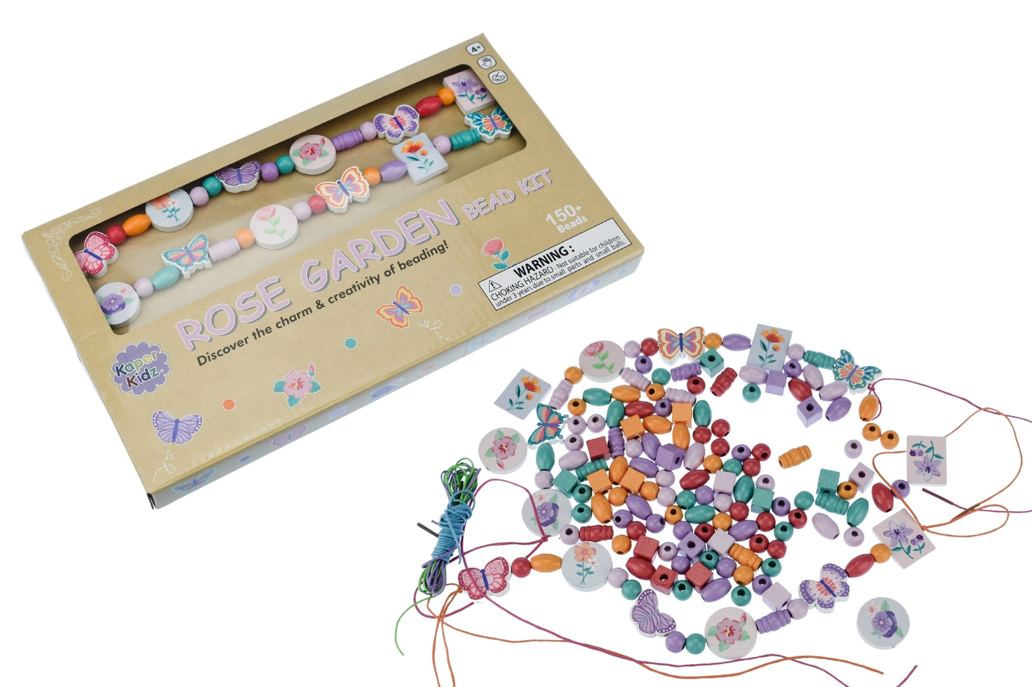 WOOD BEAD KIT ROSE GARDEN