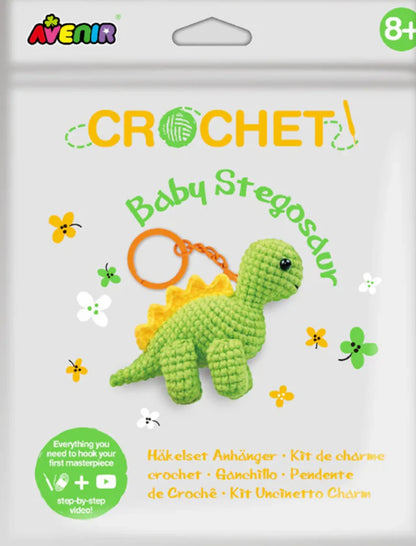 CROCHET KEYCHAIN - BABY STEGOSAUR