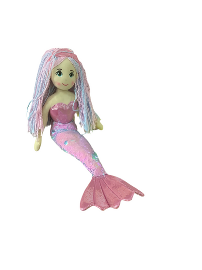 COTTON CANDY SEQUINNED MERMAID LRG AST