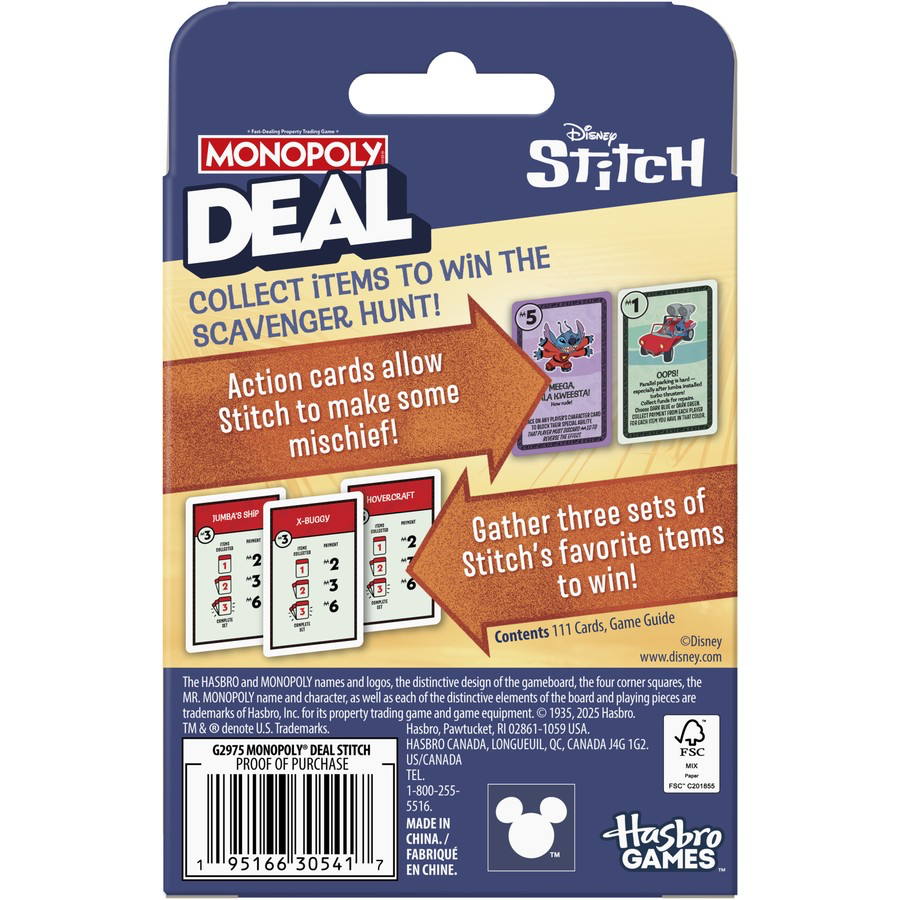 GAME MONOPOLY DEAL STITCH