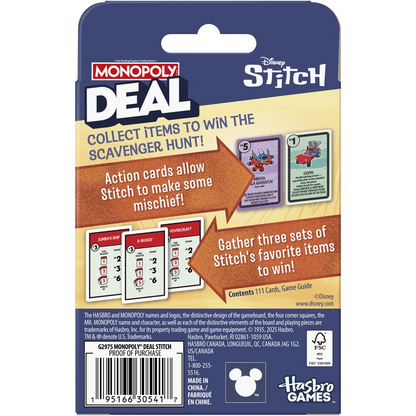 GAME MONOPOLY DEAL STITCH