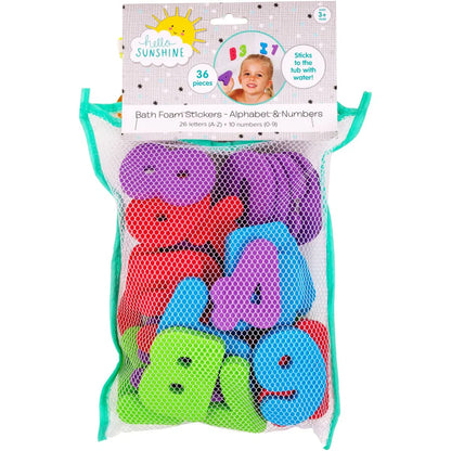 HELLO SUNSHINE BATH STICKER/NUMBER 36PC