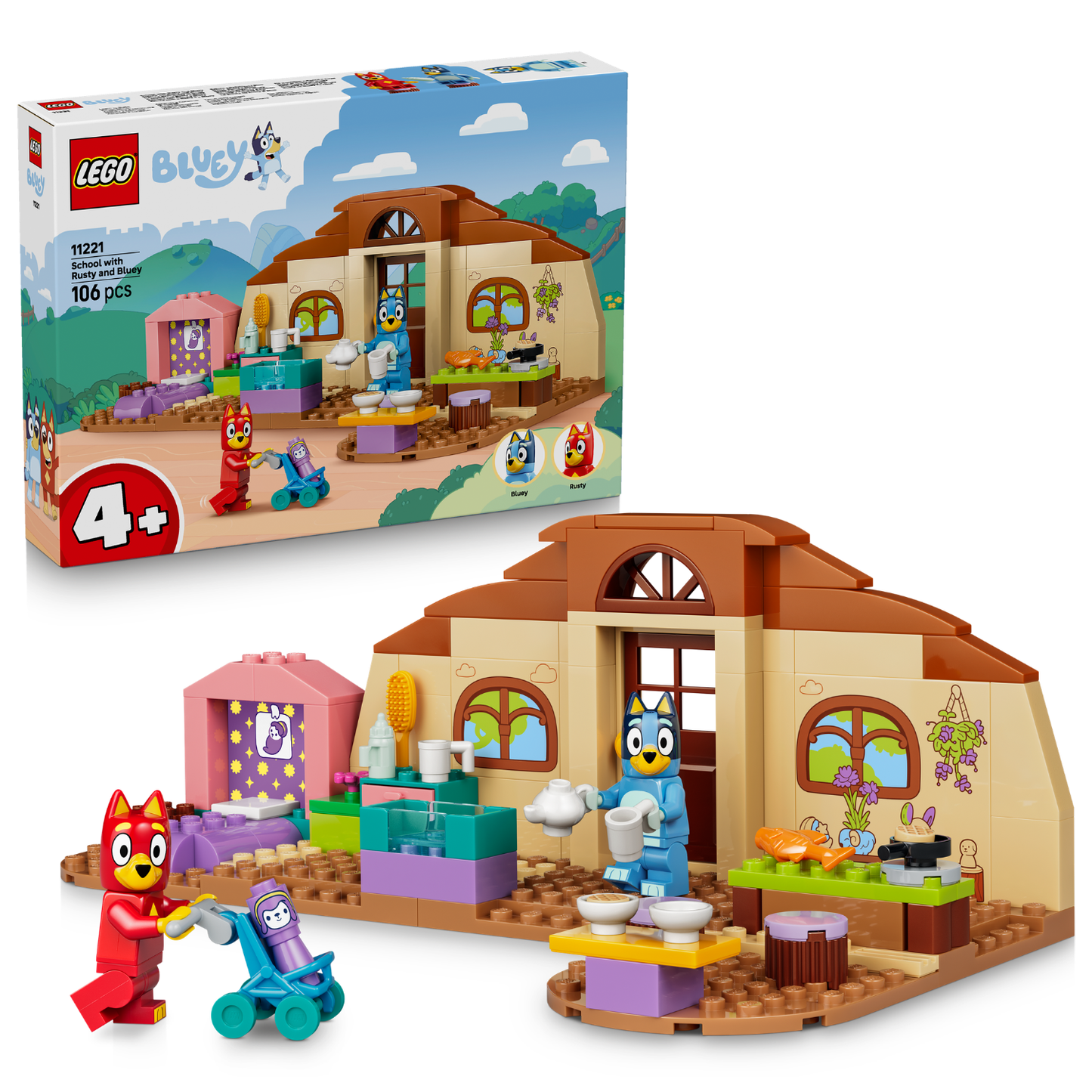 LEGO 11211 BLUEY SCHOOL W RUSTY/BLUEY