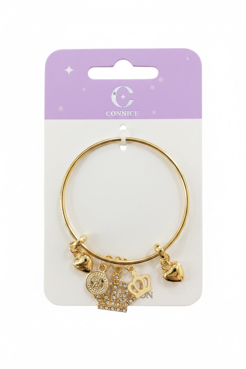 C/NICE HC06341 CROWN/HEART BANGLE