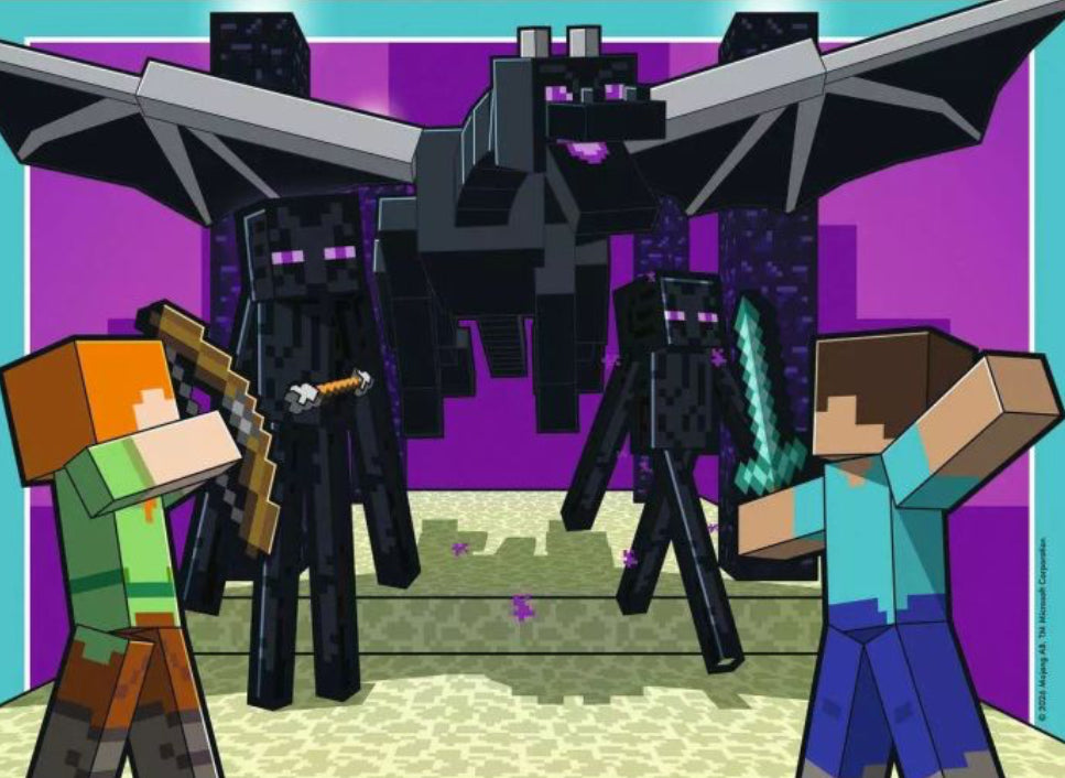 PUZZLE 4X100PC MINECRAFT REALMS ADVENT