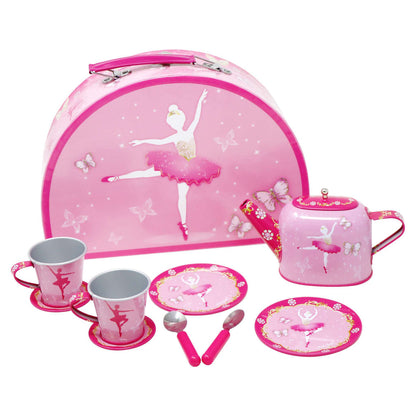 TIN TEA SET BUTTERFLY BALLET P/POP