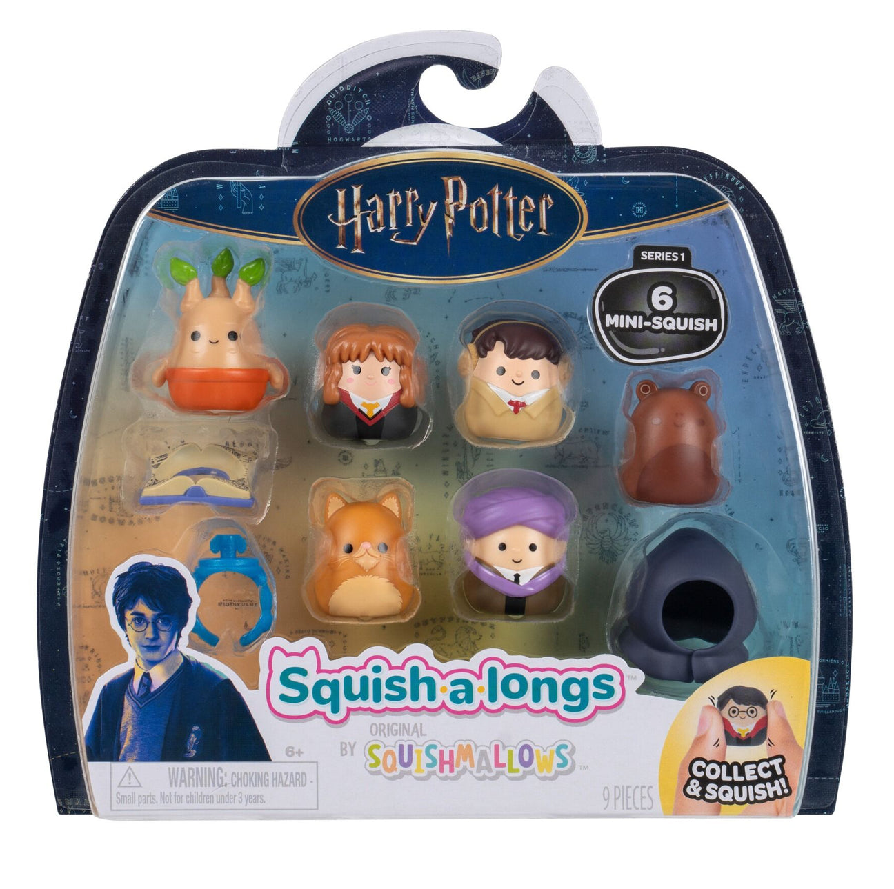 SQUISH-A-LONGS HARRY POTTER 6PK AST