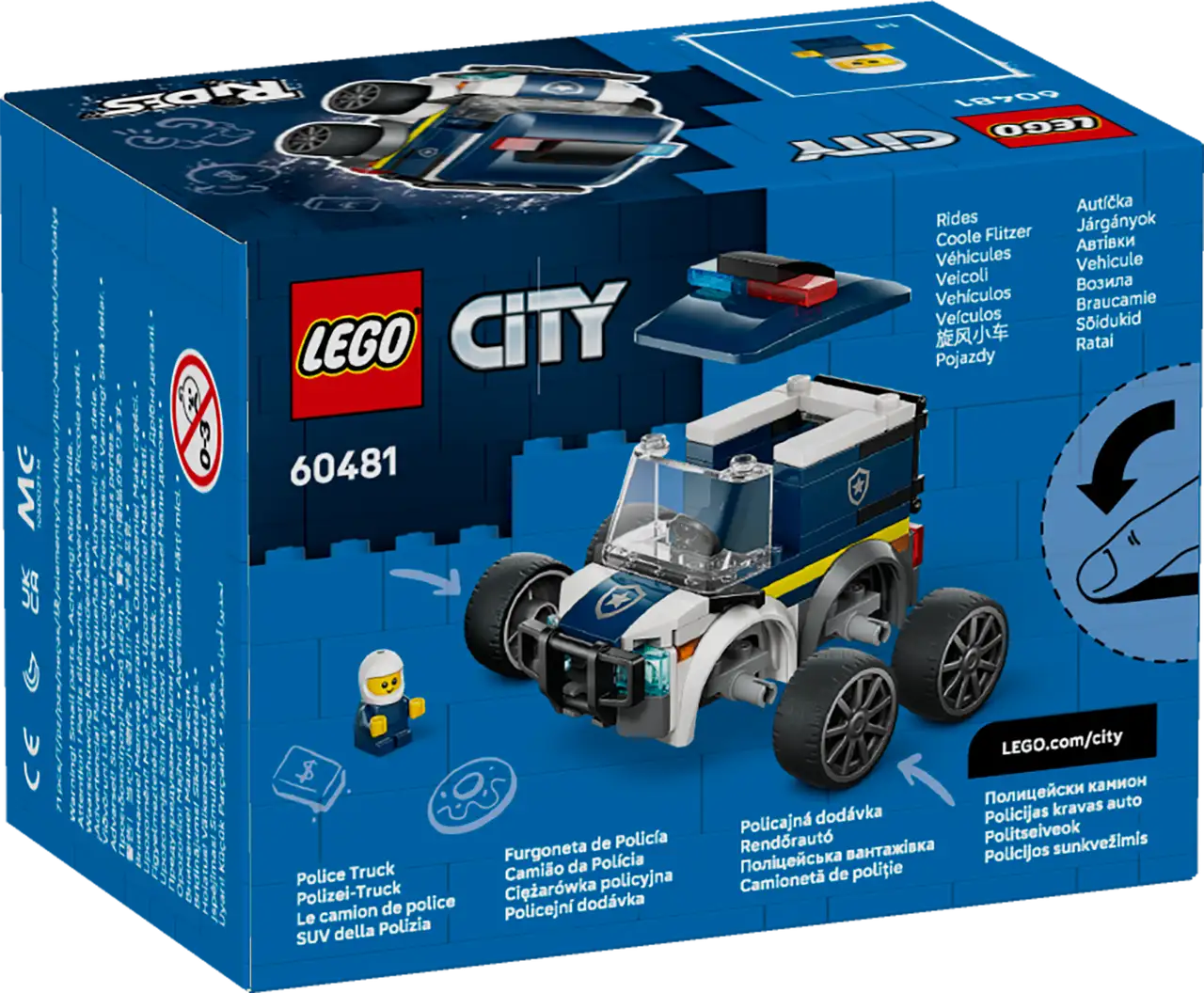 LEGO 60481 CITY RIDES POLICE TRUCK