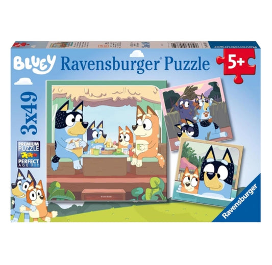 PUZZLE 3X49PC BLUEY ADVENTURES