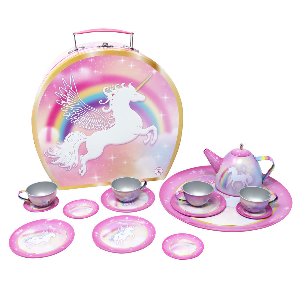 TIN TEA SET UNICORN DREAMER P/POP