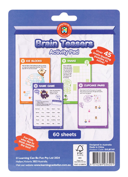 BRAIN TEASERS ACTIVITY PAD ON THE GO