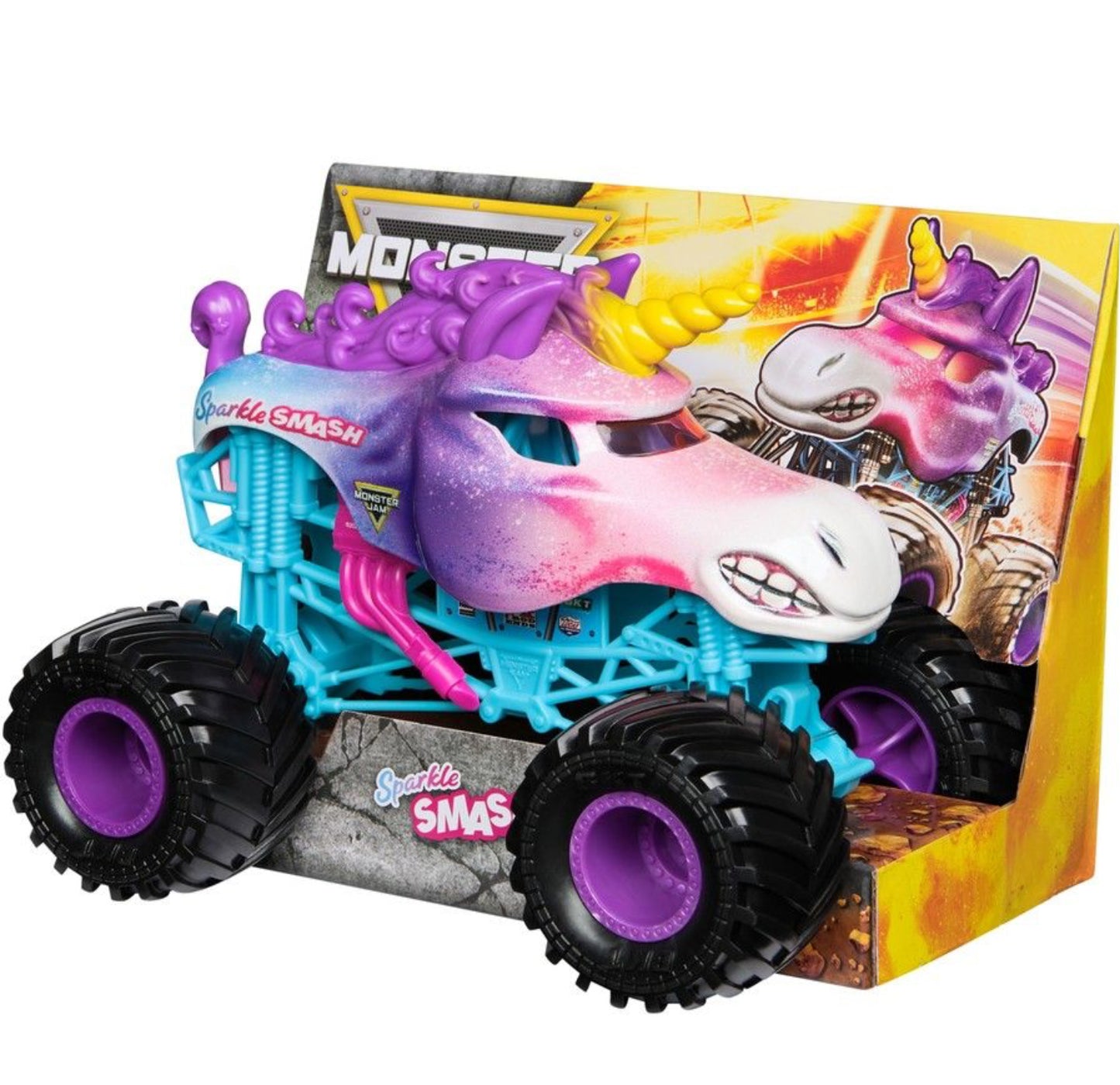 MONSTER JAM 1:24 SPARKLE SMASH D/C TRUCK