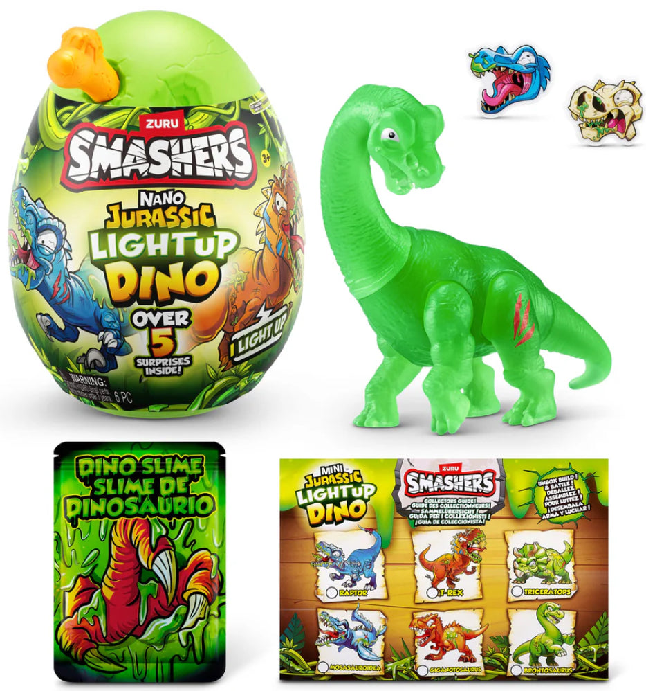 ZURU SMASHERS JURASSIC LIGHT UP NANO EGG