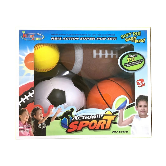 FOAM SPORTS BALLS 4PK