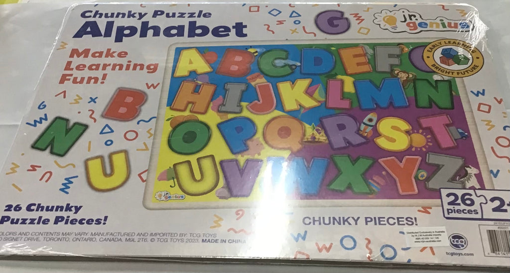 PUZZLE JR GENIUS WOODEN ALPHABET 26PC