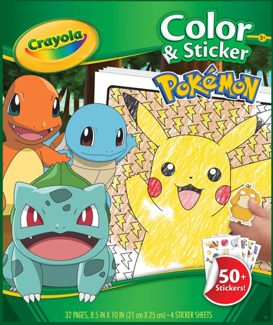 CRAYOLA COLOR & STICKER BOOK POKEMON