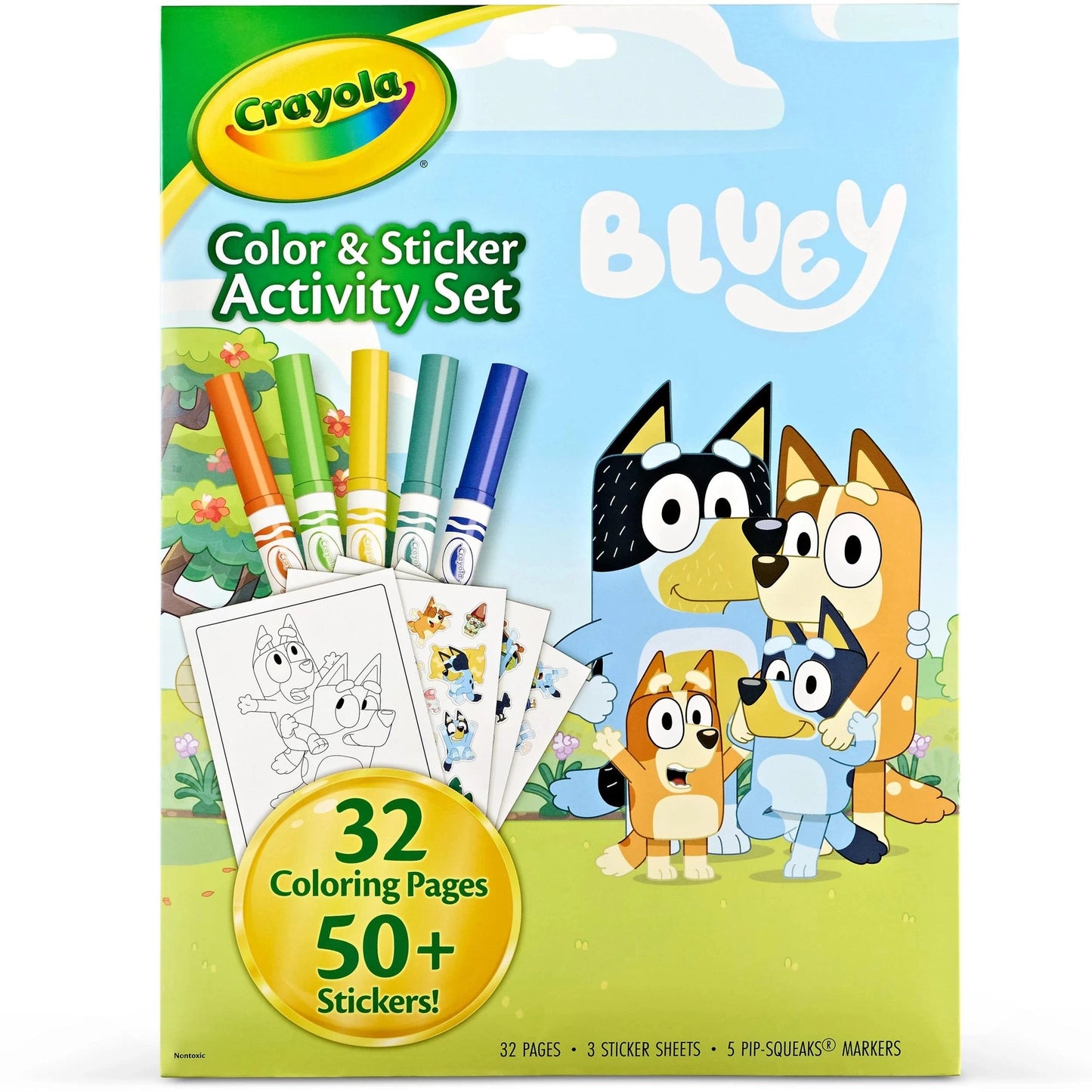 CRAYOLA CLR/STKR ACT SET BLUEY