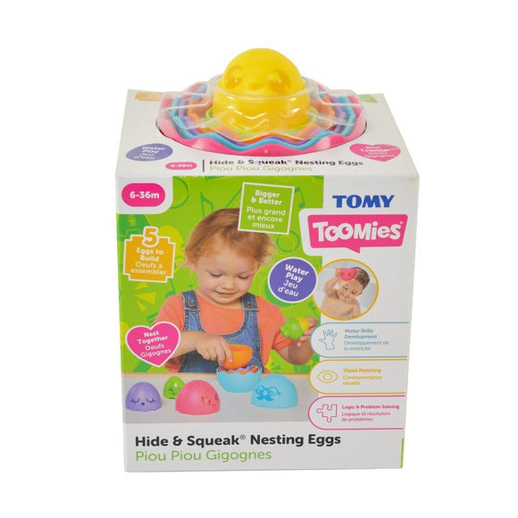 TOMY TOOMIES HIDE & SQUEAK NESTING EGGS