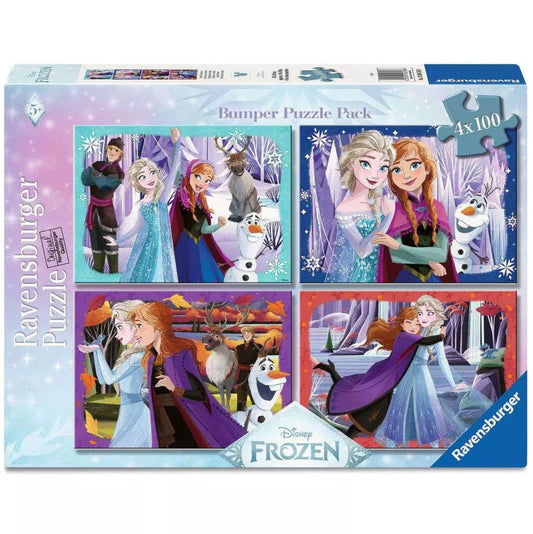 PUZZLE 4X100PC FROZEN MAGICAL SPIRITS