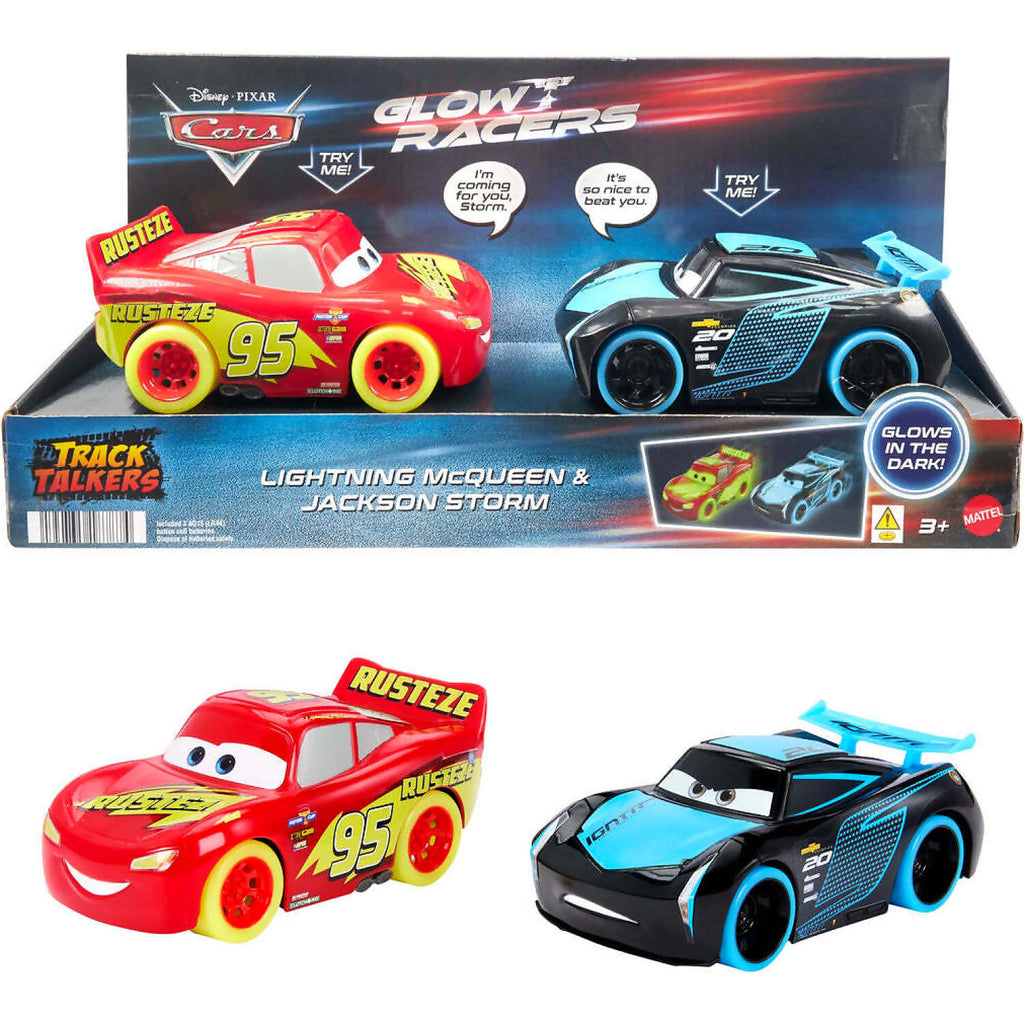 CARS 2 GLOW RACERS 2 PK MCQUEEN/JACKSON