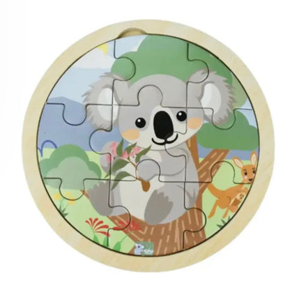 PUZZLE WOODEN 9PC AUSTRALIAN ANIMAL AST
