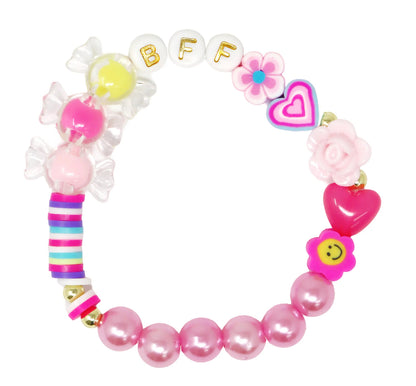 P/POP BFF LETTER CANDY BRACELET SET