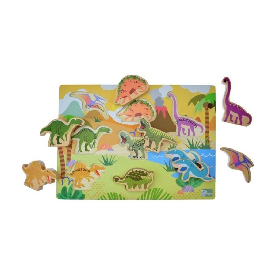 PUZZLE WOODEN CHUNKY DINOSAURS