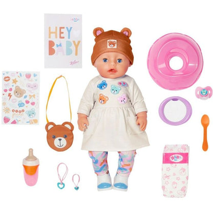 BB BABY BORN EMMA 43CM IN TEDDY STYLE