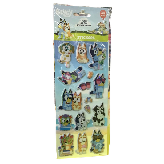 STICKERS 3 PK BLUEY PUF