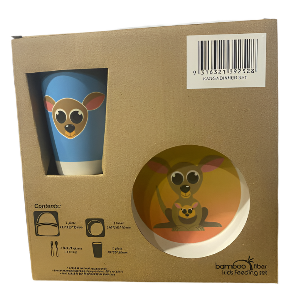 BAMBOO KIDS DINNER SET KANGA