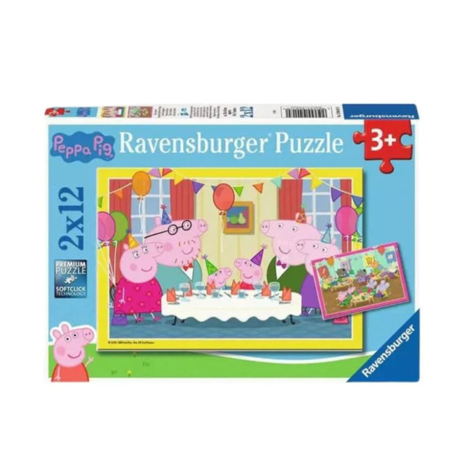 PUZZLE 2X12PC PEPPA PIG BIRTHDAY