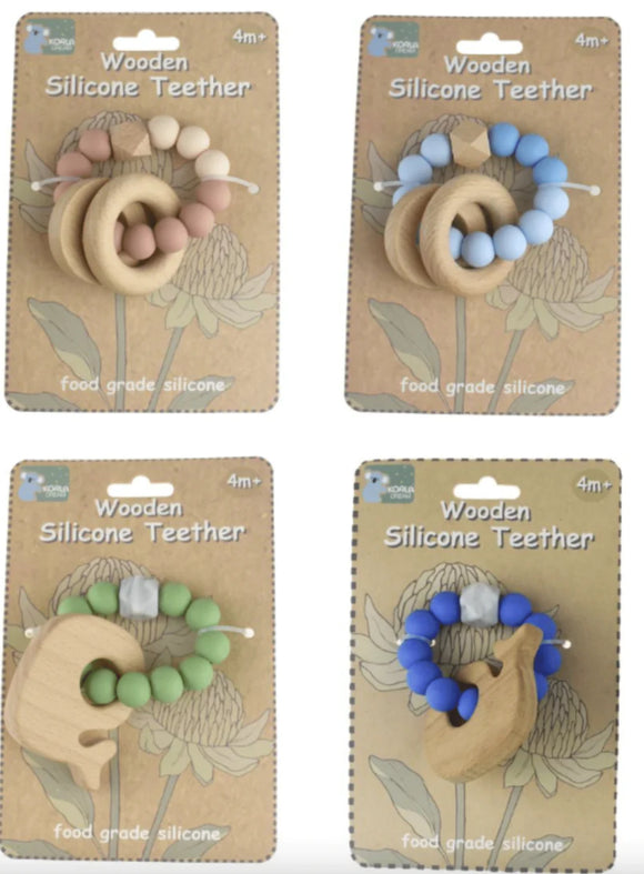 WOODEN SILICONE TEETHER