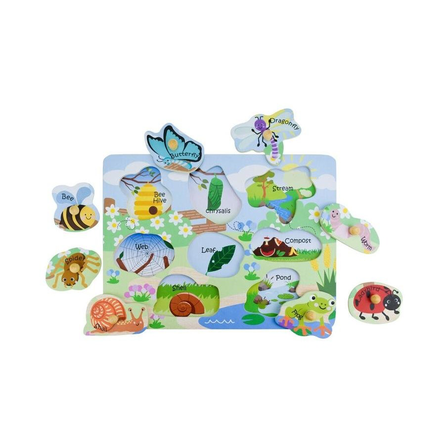 PUZZLE WOOD 2 IN 1 INSECTS AND HOMES