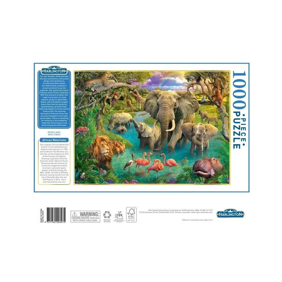 PUZZLE 1000PC AFRICIAN WATERHOLE