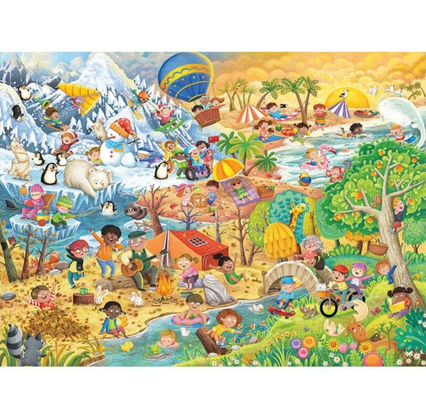 PUZZLE 100PC FOUR SEASONS OF FUN
