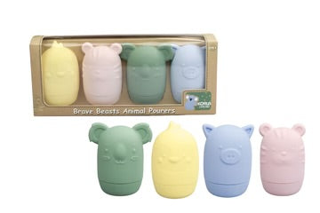 SILICONE BRAVE BEASTS ANIMAL POURERS 4PC