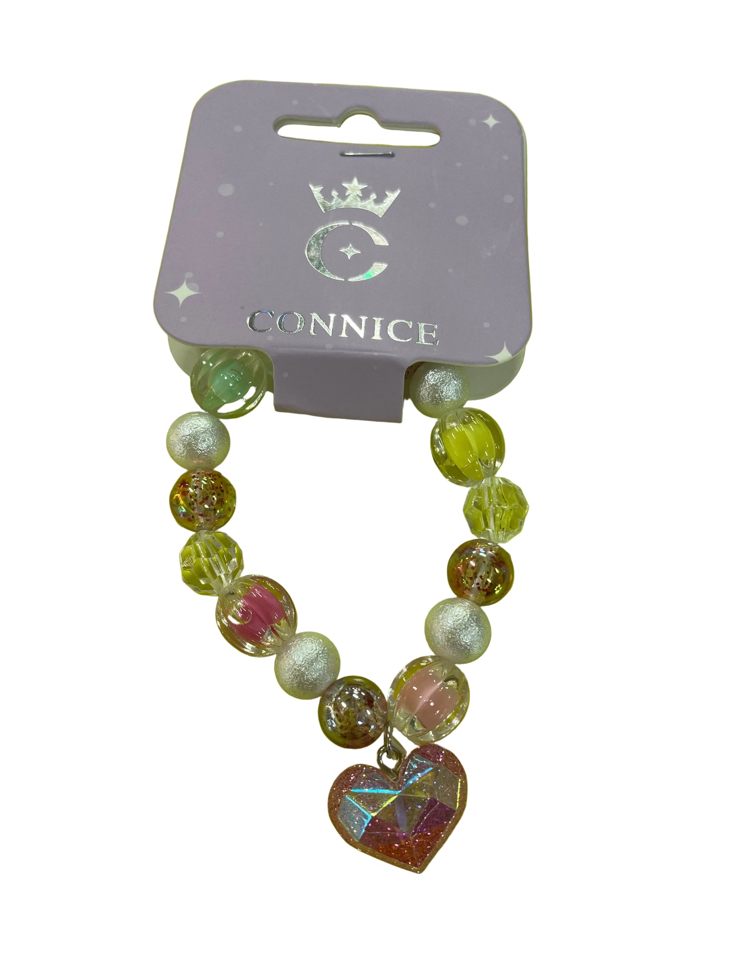 C/NICE HC01766 BEAD HEART BRACELET