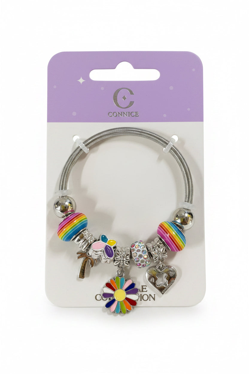 C/NICE HCO6945 R/BOW CHARM BRACELET