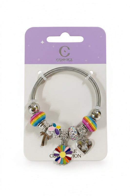 C/NICE HCO6945 R/BOW CHARM BRACELET