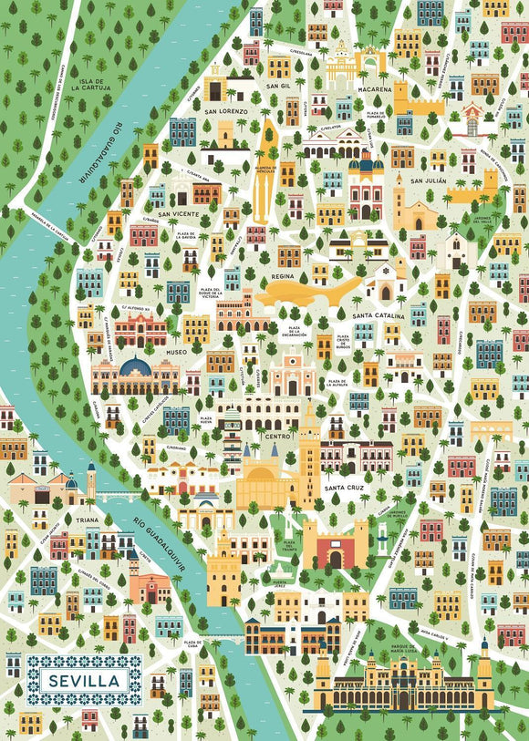 PUZZLE 1000PC MAP 9OF SEVILLE