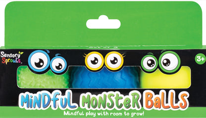 SENSORY MINDFUL MONSTER BALLS GRN/BLU/YE
