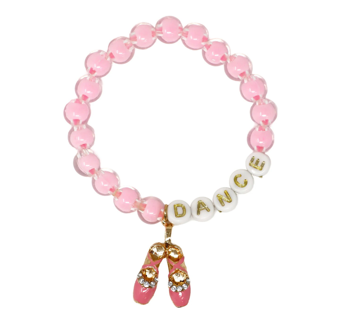 P/POP DANCE LETTER BEAD BRACELET