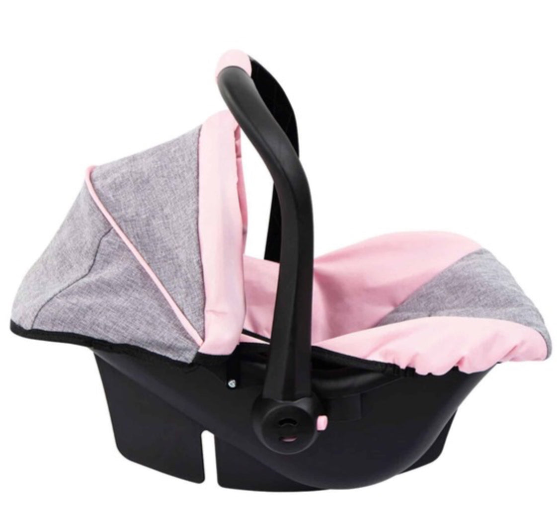 BAYER DOLL CAR CAPSULE GRY/PNK W BFLY
